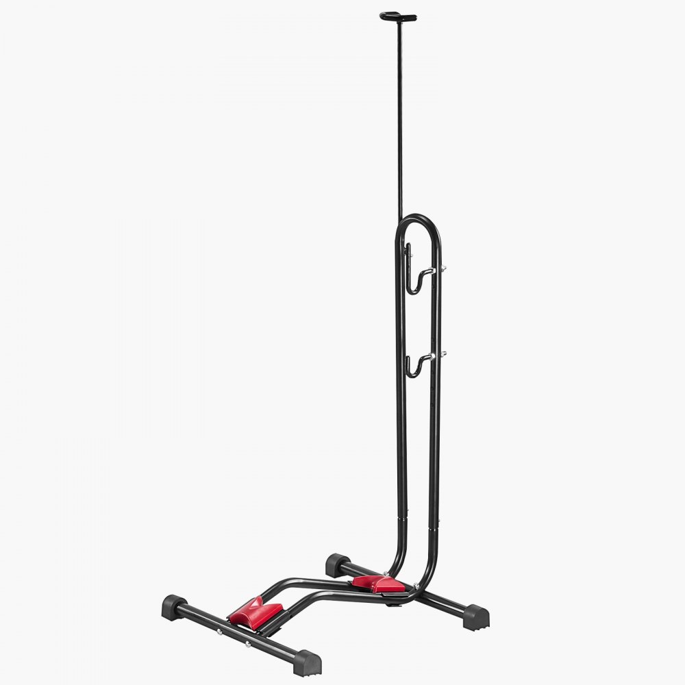 VEVOR Soporte para Bicicletas de Montaña y Carretera de 406,4-700 mm Vertical y Horizontal Portabicicletas de Suelo para Estacionamiento y Almacenamiento en Garaje, Porche, Interior, Exterior, Negro