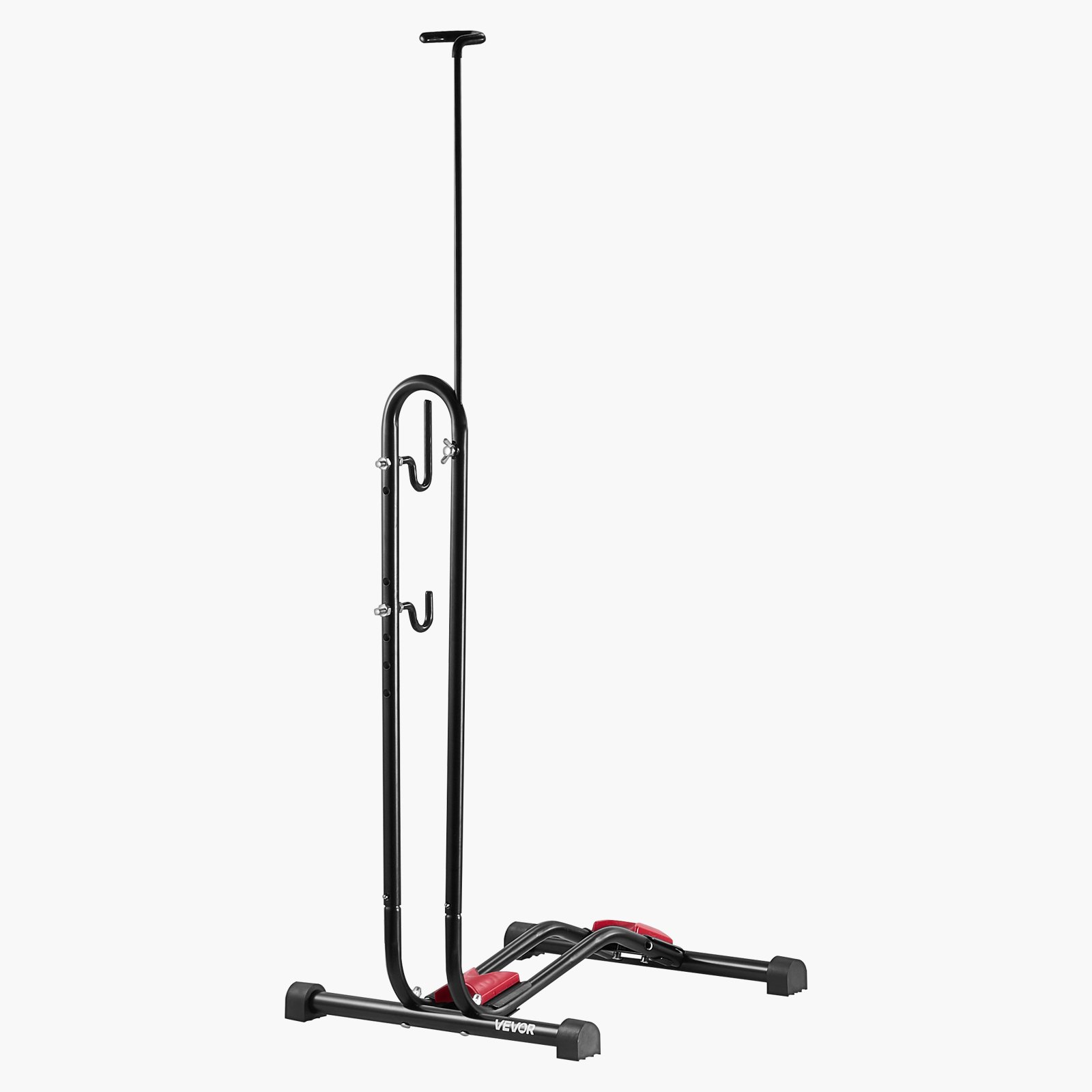 VEVOR Soporte para Bicicletas de Montaña y Carretera de 406,4-700 mm Vertical y Horizontal Portabicicletas de Suelo para Estacionamiento y Almacenamiento en Garaje, Porche, Interior, Exterior, Negro