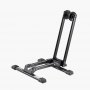 VEVOR Soporte para Aparcar Bicicletas de Montaña y Carretera de 508 a 685.8 mm Soporte de Suelo Plegable para Bicicleta de Acero para Entrada, Garaje, Casa, Aparcamiento, Almacenamiento, Negro