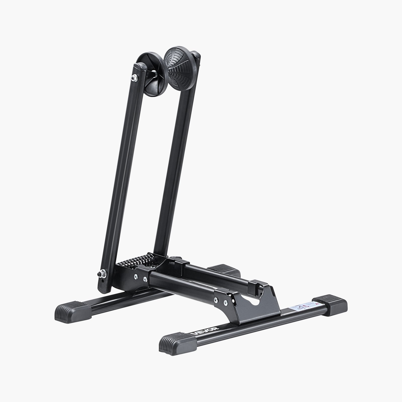 VEVOR Soporte para Aparcar Bicicletas de Montaña y Carretera de 508 a 685.8 mm Soporte de Suelo Plegable para Bicicleta de Acero para Entrada, Garaje, Casa, Aparcamiento, Almacenamiento, Negro