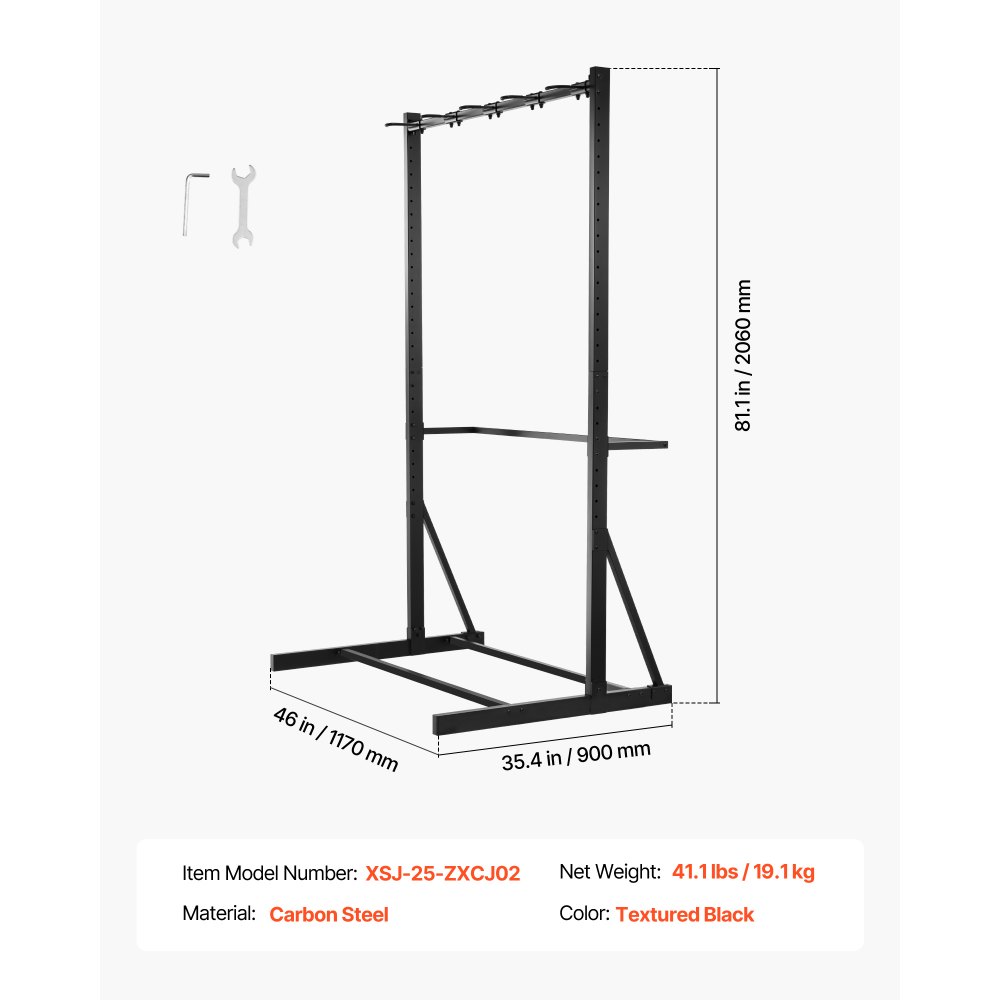 VEVOR Soporte de Suelo para hasta 5 Bicicletas Aparcabicicletas Carga de 136 kg Estacionamiento para Bicicletas de Acero al Carbono para Hogar, Patio, Garaje, Aparcamiento, Interior, Exterior