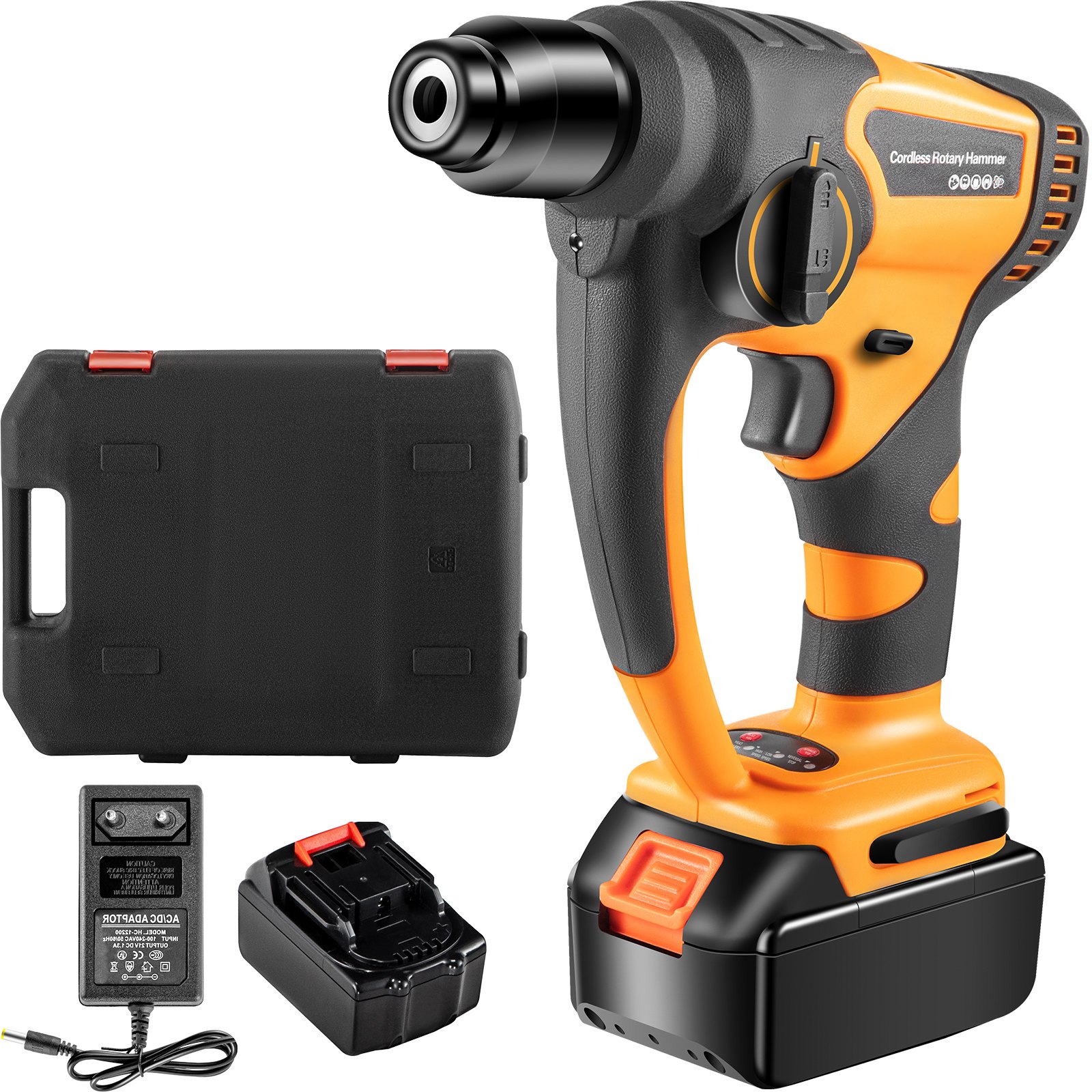 VEVOR Martillo Perforador 12V, Velocidad sin Carga 0-900 rpm Martillo Taladro Atornillador, 2 Funciones Taladro a Batería Mandril Deslizante y Luz LED para Concreto Acero y Madera