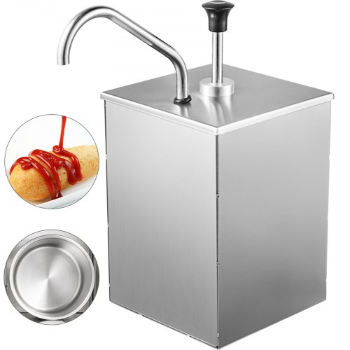 Dispensador De Salsa De Acero Inoxidable Bomba De Condimentos Cubeta Individual