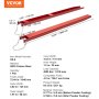 VEVOR Abrazadera de Horquillas de Tractor 1840x115mm 1 Par de Acero al Carbono Abrazadera en Horquillas de Paletas Carga 1815T con Pasadores para Mover y Transportar Cargas Pesadas y Voluminosas, Rojo