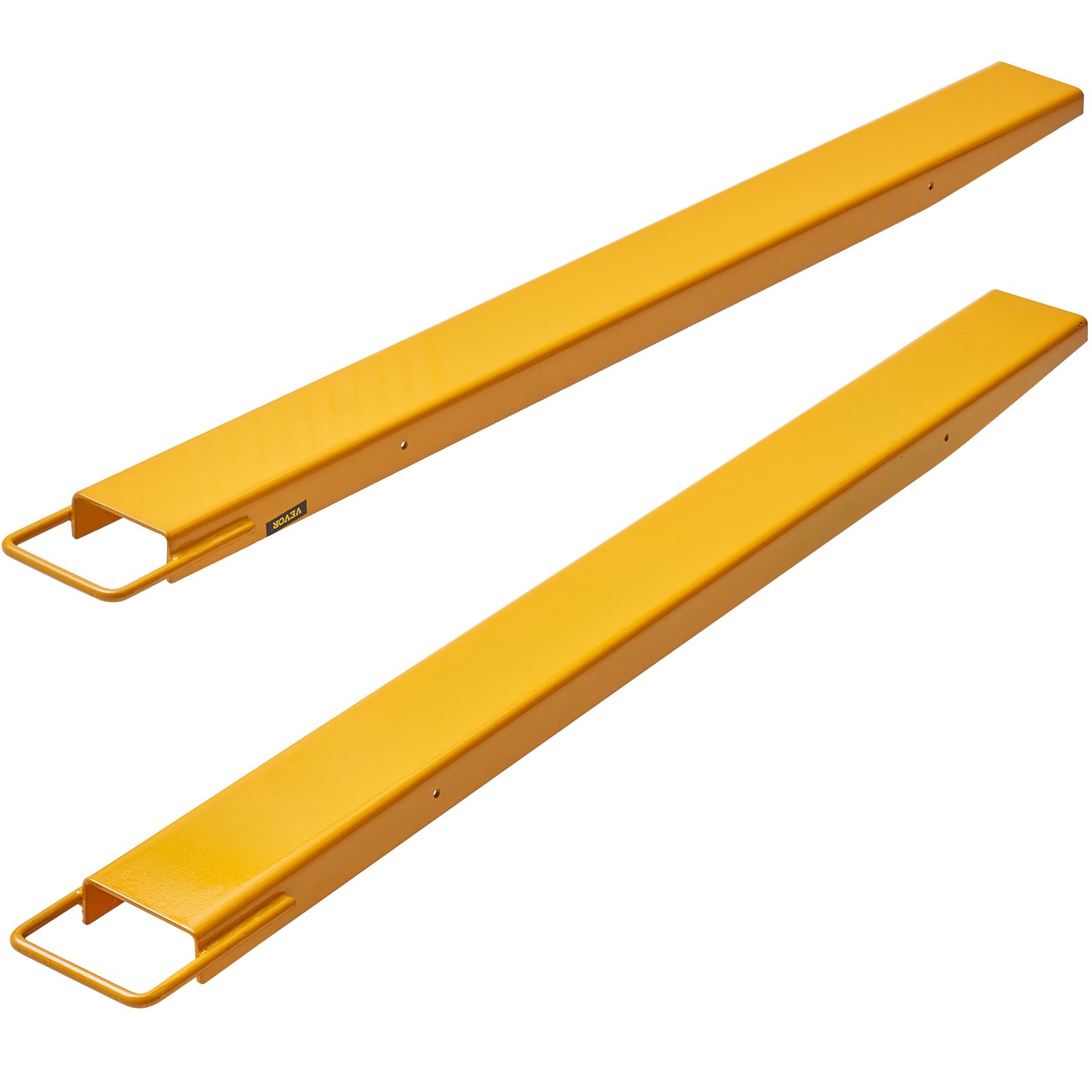 VEVOR Abrazadera de Horquillas de Tractor 1520x115 mm 1 Par de Acero al Carbono Abrazadera en Horquillas de Paletas Carga de 1815 T para Mover y Transportar Cargas Pesadas y Voluminosas, Amarillo