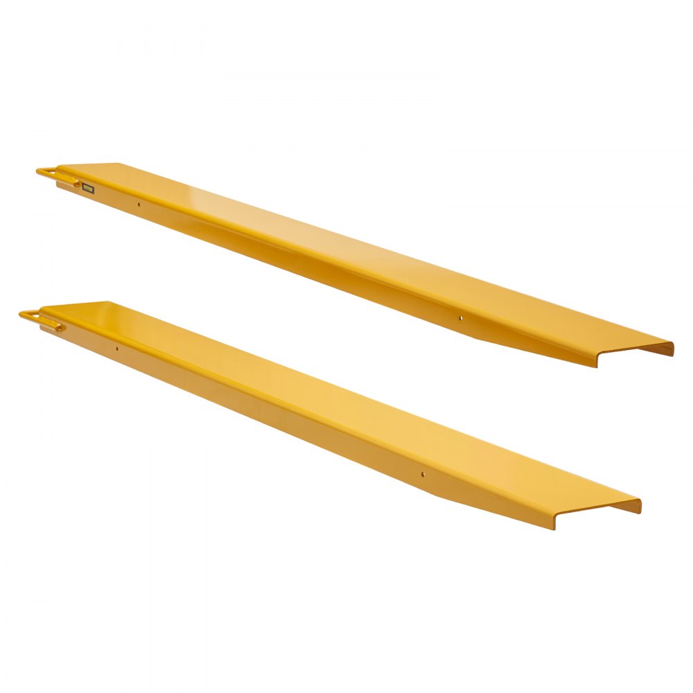 VEVOR Abrazadera de Horquillas de Tractor 1820x115 mm 1 Par de Acero al Carbono Abrazadera en Horquillas de Paletas Carga de 1815 T para Mover y Transportar Cargas Pesadas y Voluminosas, Amarillo