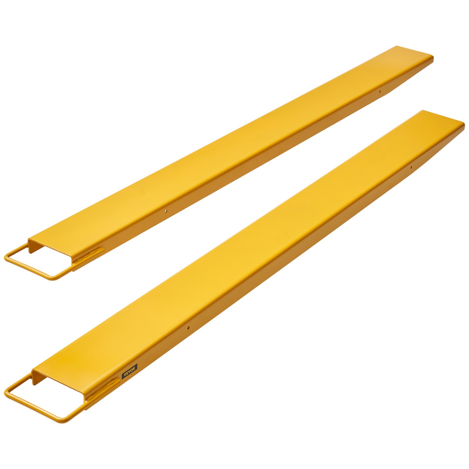 VEVOR Abrazadera de Horquillas de Tractor 1820x115 mm 1 Par de Acero al Carbono Abrazadera en Horquillas de Paletas Carga de 1815 T para Mover y Transportar Cargas Pesadas y Voluminosas, Amarillo