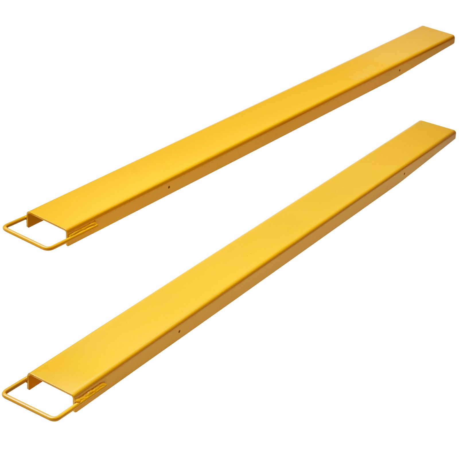 VEVOR Abrazadera de Horquillas de Tractor 2130x115 mm 1 Par de Acero al Carbono Abrazadera en Horquillas de Paletas Carga de 1815 T para Mover y Transportar Cargas Pesadas y Voluminosas, Amarillo
