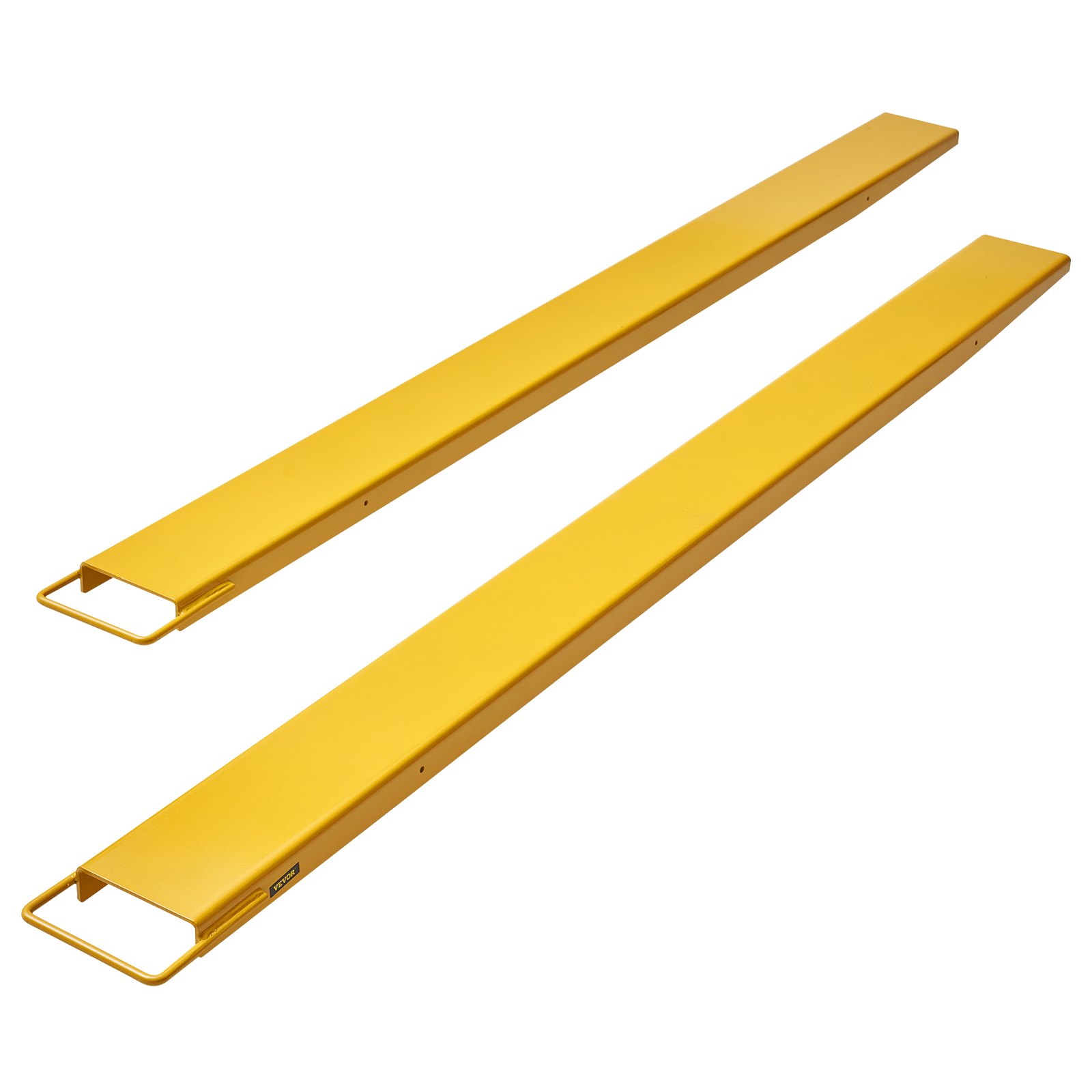 VEVOR Abrazadera de Horquillas de Tractor 2440x140 mm 1 Par de Acero al Carbono Abrazadera en Horquillas de Paletas Carga de 1815 T para Mover y Transportar Cargas Pesadas y Voluminosas, Amarillo