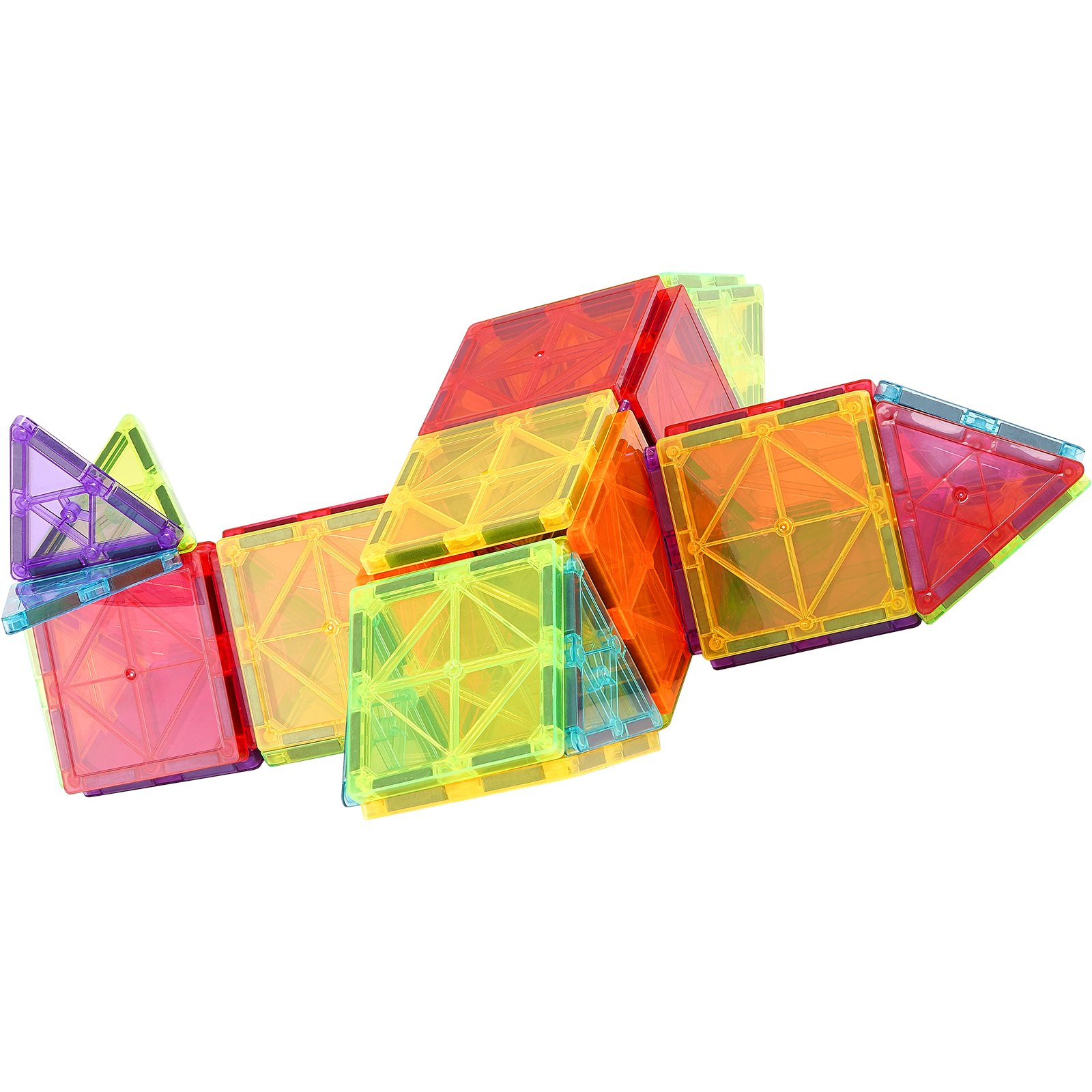 VEVOR 180 PCS de Bloques de Construcción Magnéticos con 2 Bases para Automóviles y Soporte para Noria, Juguete Apilable Sensorial de Construcción Educativa STEM para Niños de 3 Años en Adelante