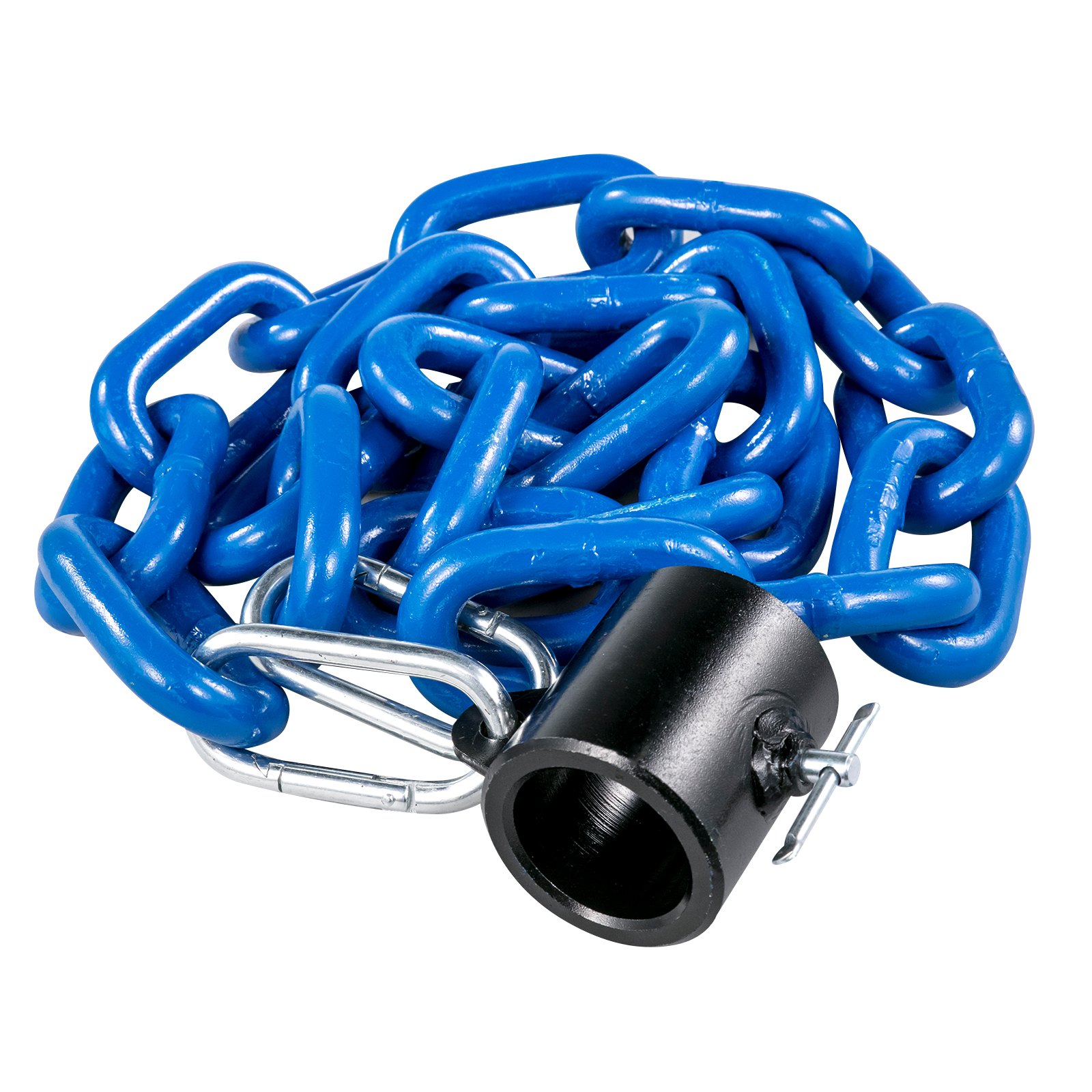VEVOR Cadenas de Elevación Sólidas para Cuerpo 16 kg Cadenas Levantamiento Pesas Azul 1.6m  Ajustable Enlace Cadena Hueco Olímpicos Cadenas de Entrenamiento para los Entrenamientos Múltiples