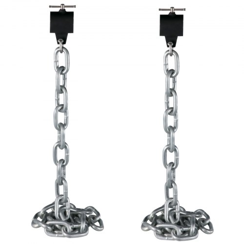 VEVOR Cadenas de Elevación Sólidas para Cuerpo 16 kg Cadena Levantamiento Pesas Plata1.6m Ajustable Enlace Cadena Hueco Olímpicos Color Plata Cadena Entrenamiento para los Entrenamientos Múltiples
