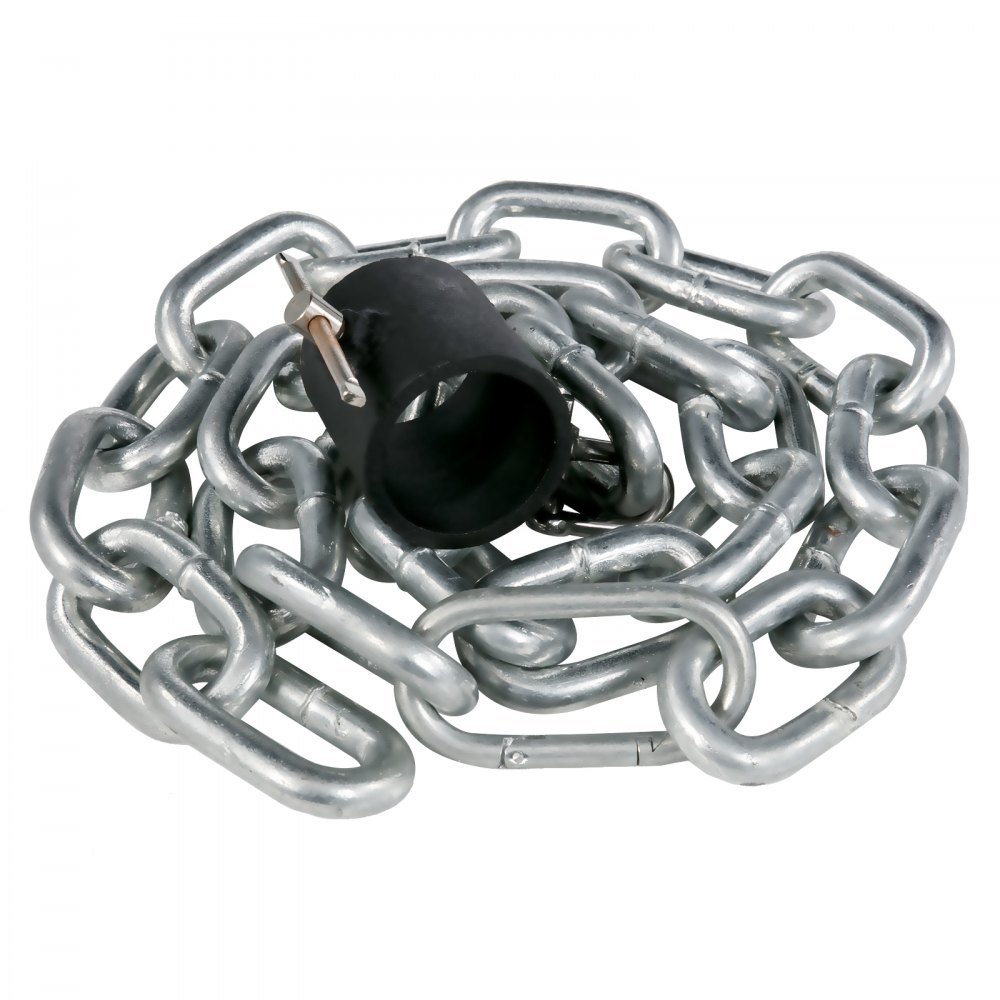 VEVOR Cadenas de Elevación Sólidas para Cuerpo 16 kg Cadena Levantamiento Pesas Plata1.6m Ajustable Enlace Cadena Hueco Olímpicos Color Plata Cadena Entrenamiento para los Entrenamientos Múltiples
