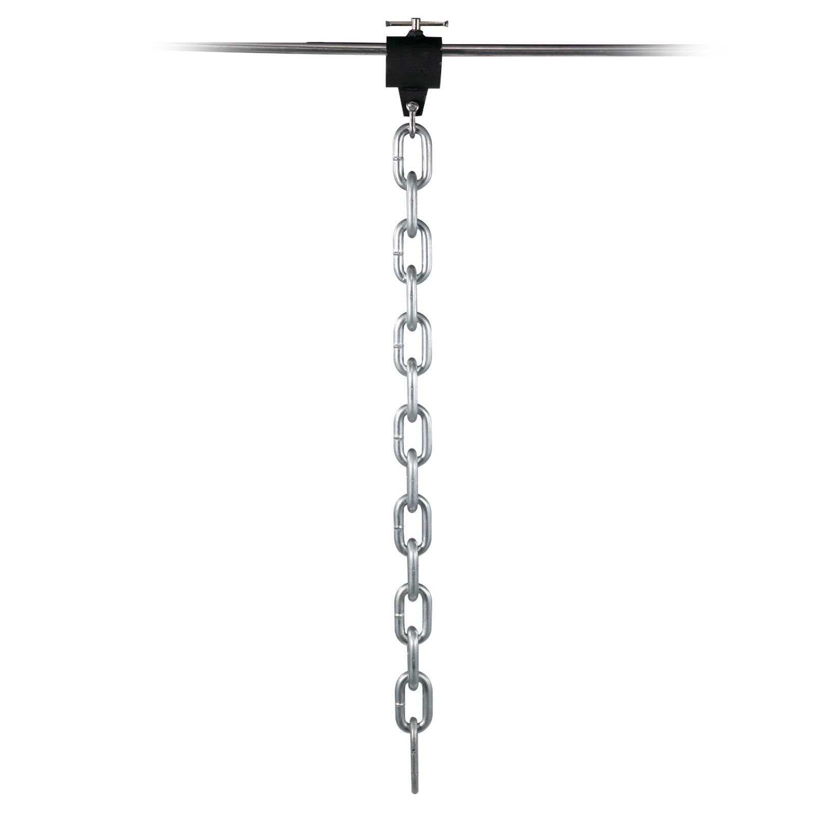 VEVOR Cadenas de Elevación Sólidas para Cuerpo 16 kg Cadena Levantamiento Pesas Plata1.6m Ajustable Enlace Cadena Hueco Olímpicos Color Plata Cadena Entrenamiento para los Entrenamientos Múltiples