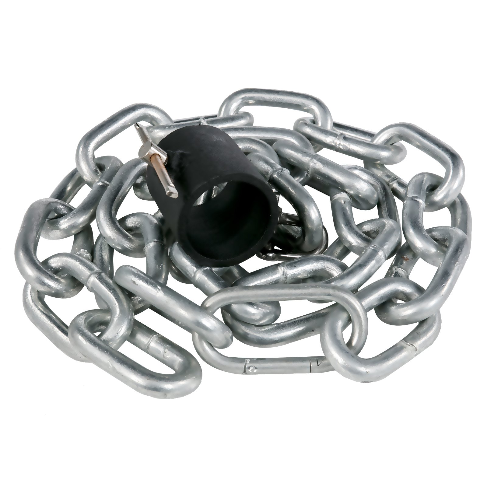 VEVOR Cadenas de Elevación Sólidas para Cuerpo 16 kg Cadena Levantamiento Pesas Plata1.6m Ajustable Enlace Cadena Hueco Olímpicos Color Plata Cadena Entrenamiento para los Entrenamientos Múltiples