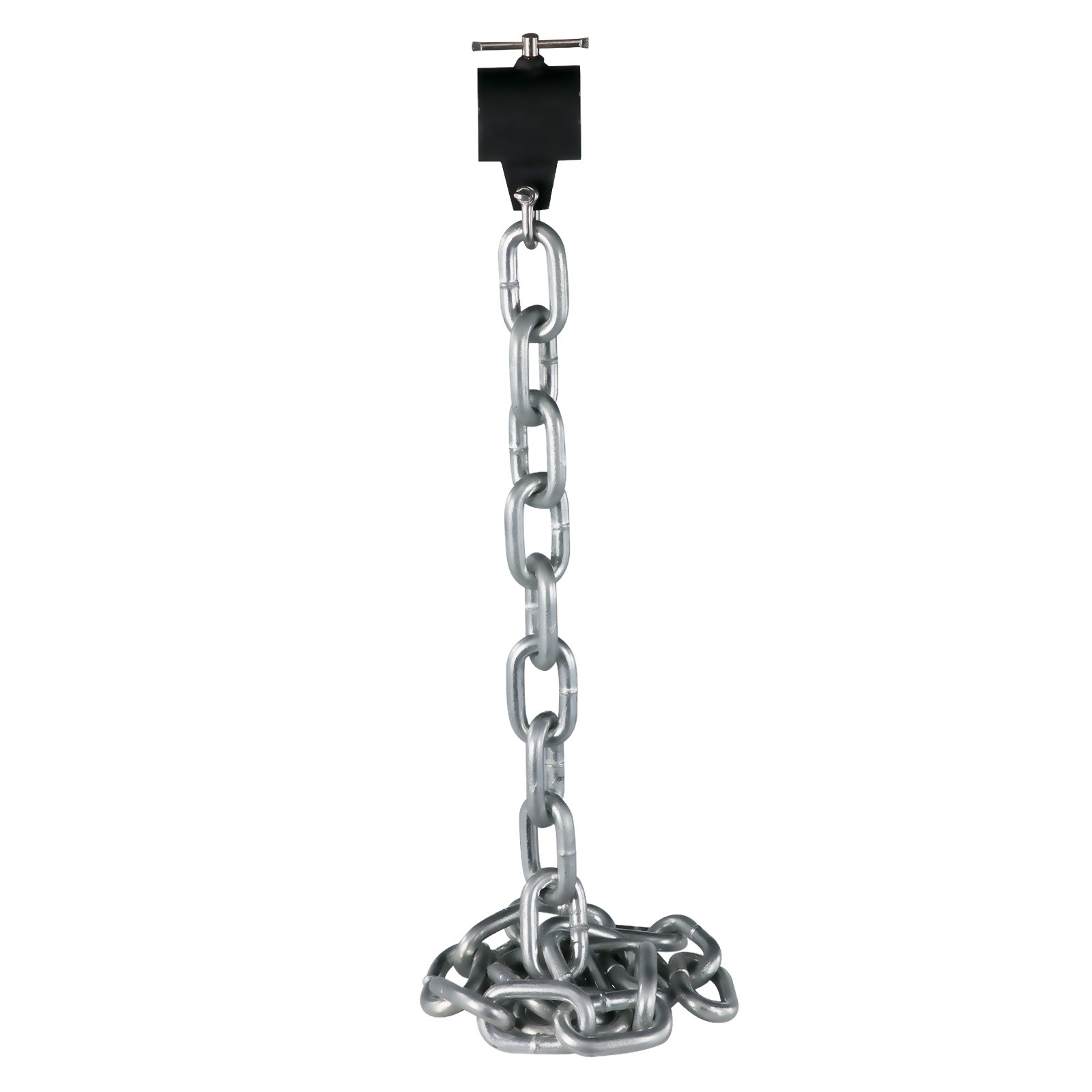 VEVOR Cadenas de Elevación Sólidas para Cuerpo 16 kg Cadena Levantamiento Pesas Plata1.6m Ajustable Enlace Cadena Hueco Olímpicos Color Plata Cadena Entrenamiento para los Entrenamientos Múltiples