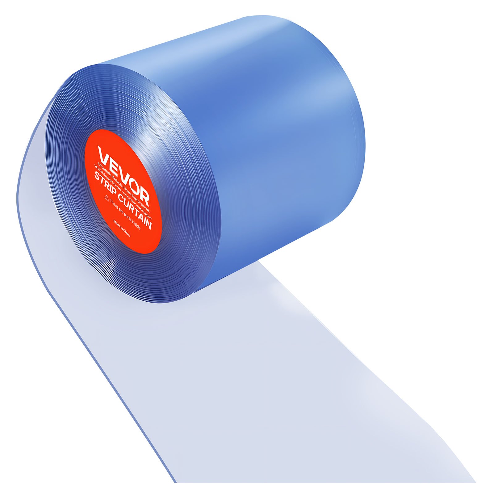 VEVOR Cortina de Puerta​ de PVC 30,8 x 0,3 cm, Rollo de Tiras de Plástico Transparente Espesor de 3 mm, Cortina de Tiras para Puertas de Supermercado, Fábrica, Almacén, Centros Comerciales, Garaje