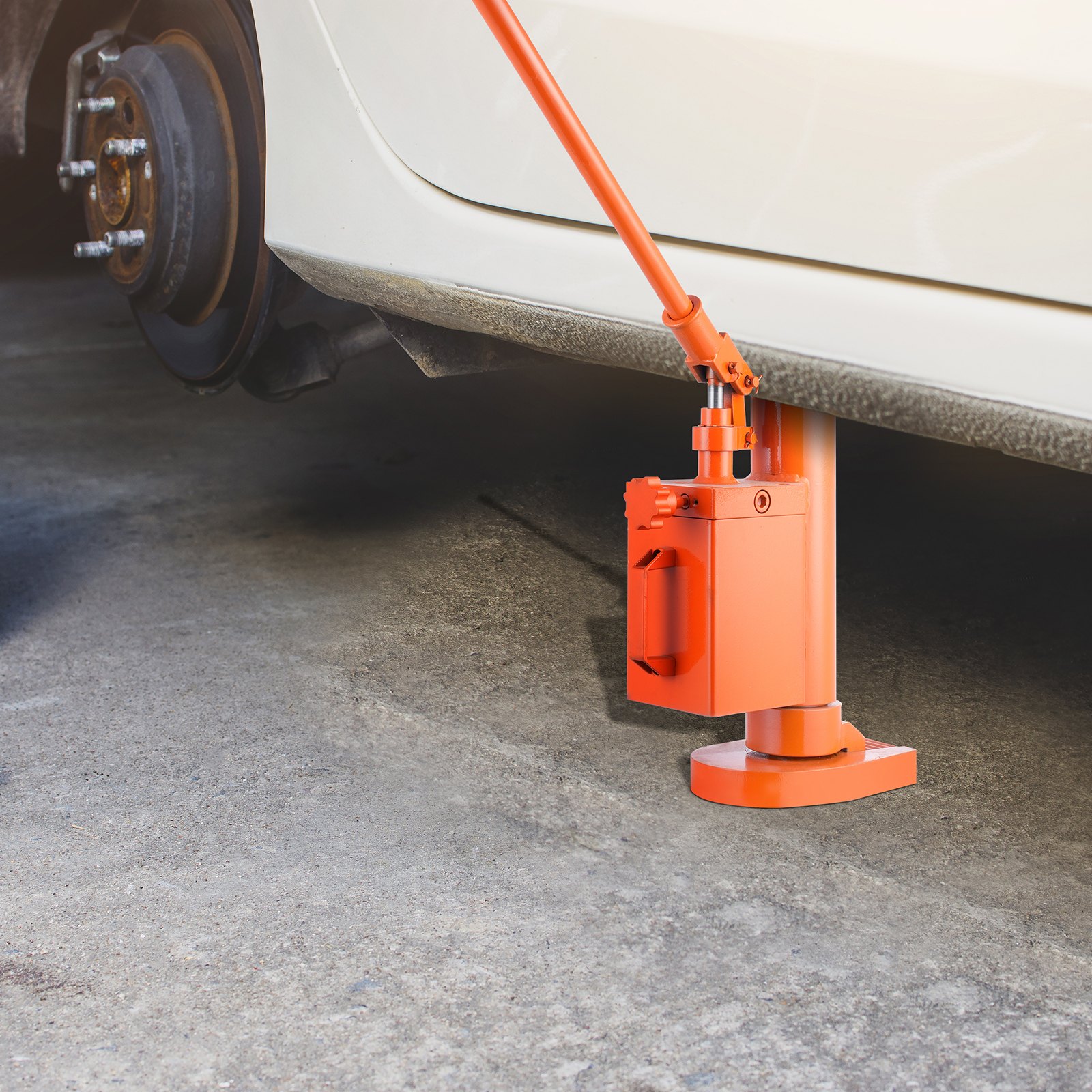 VEVOR Hydraulic Trolley Jack, 5t/10t Lifting Platform, 25-230mm Toe Height, 370-570mm Tip Height, 360° Rotating Claw Jack for Machinery, Industry