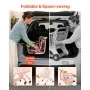 VEVOR Carrito de Compras Infantil, Estructura de Acero, Carrito de Supermercado de Juguete con Cesta de Capacidad de 17 L, Asiento para Muñecas, Ruedas de 360°, Carro para Niños de 3 Años en Adelante