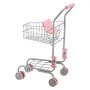 VEVOR Shopping Cart for Kids, Sturdy Metal Frame, Grocery Store Pretend Play Toy Cart with Baby Doll, Rolling Wheels, Basket, Toy Shopping Trolley, Folds for Easy Storage, for Kids & Toddlers Ages 3+
