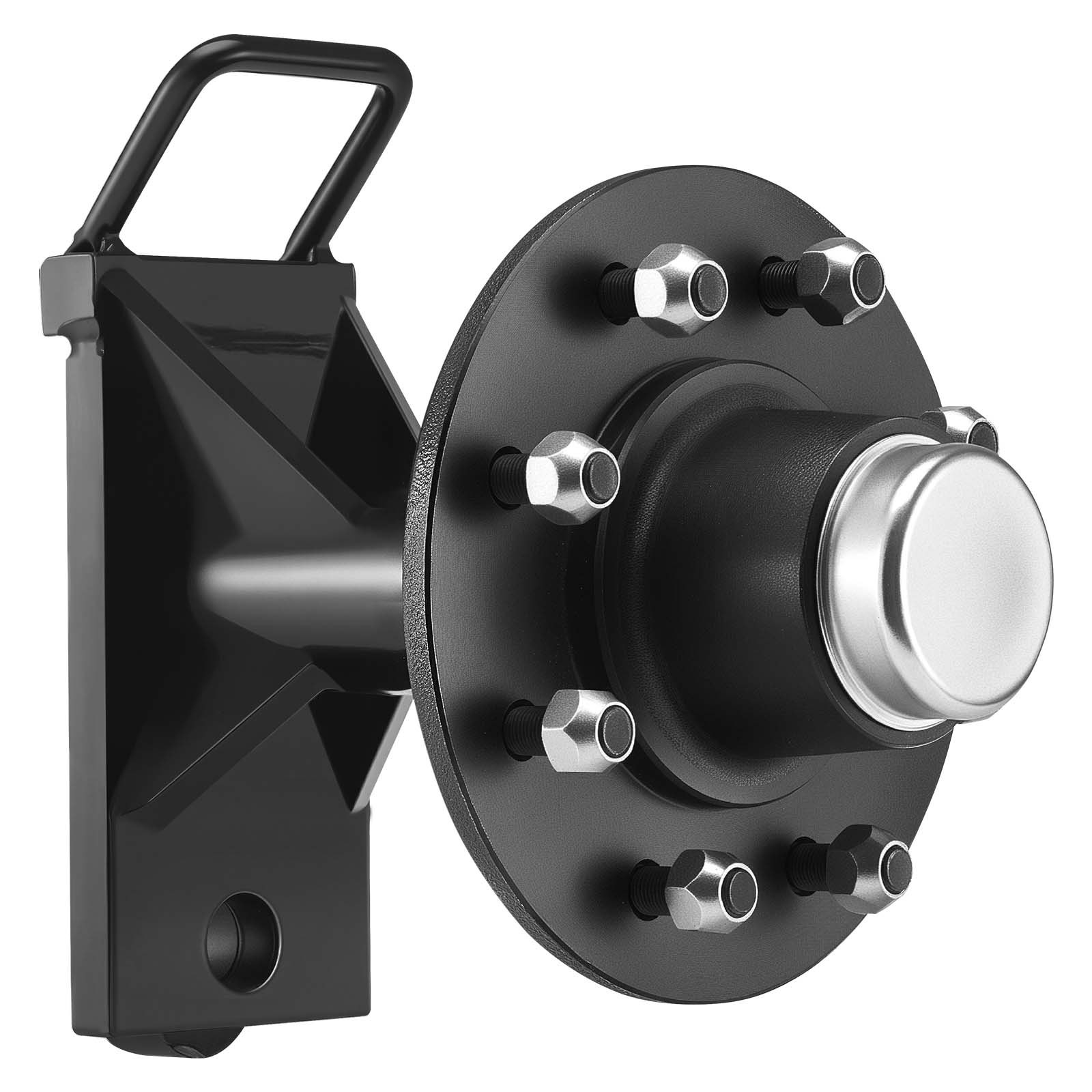 VEVOR Shipping Container Wheels 8-Lug Wheels Kit, Heavy Duty Shipping Container Axle with Ratchet Tie Down-Moves 6 m-12 m, Secure Transport for Dock, Warehouse, Construction Site, Black