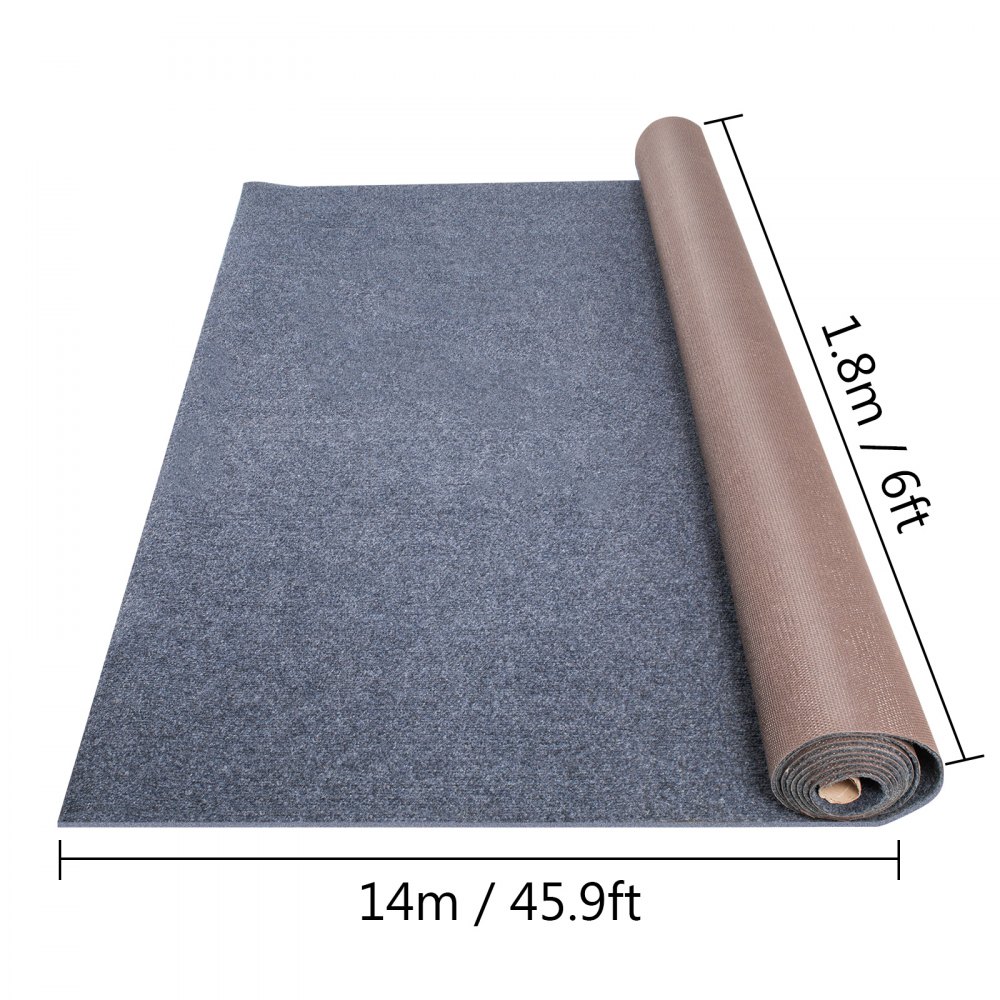Alfombra Interior Y Exterior Alfombra Tpr 1,8 X 14 M, Para Salón Y Terraza, Azul