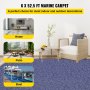 Alfombra marina VEVOR exhibida en hogares, patios y embarcaciones. Para uso interior y exterior.