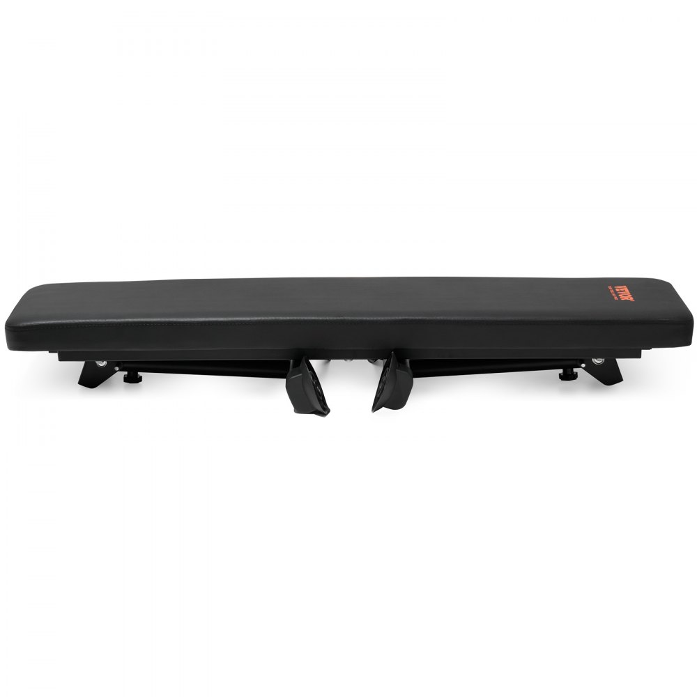 VEVOR Banco de Pesas Plano 116x42,5x43 cm Banco de Entrenamiento de Fuerza Plegable Carga de 454 kg para Ejercicios de Gimnasio en Casa Entrenamiento con Pesas Multiusos y Ejercicios Abdominales