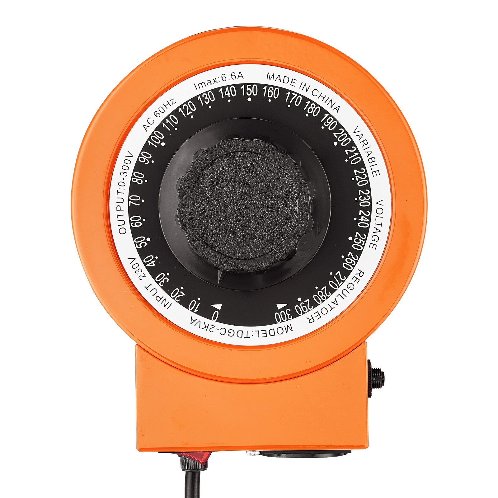 VEVOR Transformador de voltaje variable automático de 2000 VA, 6,6 A, entrada de 230 V, salida de 0-300 V, regulador de voltaje de CA LCD 4 fusibles, interruptor de control térmico para oficina