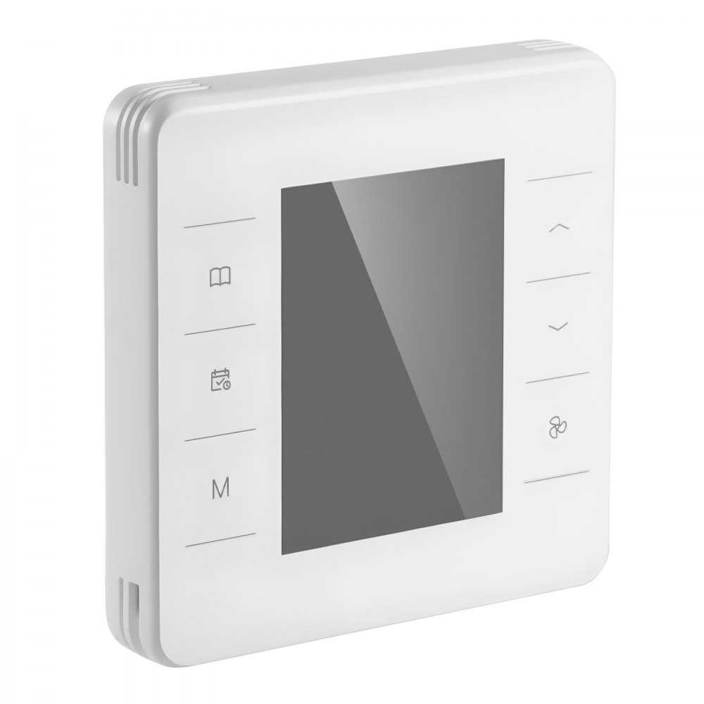 VEVOR Termostato Programable de 7 Días para Bomba de Calor, Aire Acondicionado y Suelo Radiante, Pantalla LED Retroiluminada, Amplio Rango de Temperatura de 5 a 37 °C, Blanco, 163 x 160 x 48 mm