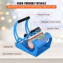 VEVOR Prensa Térmica para Tazas 560 W Prensa de Tazas 0 - 220 ℃ Azul Máquina de Prensado de Tazas 0 - 999 s para Transferir Imágenes Coloridas a Tazas de Cerámica, Tazas de Café y Vasos