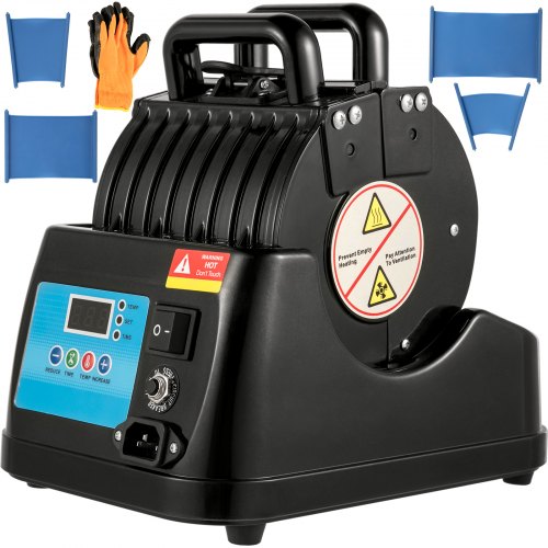 Prensa De Calor Para Botellas Tazas Con Temperatura 400 ℃ Cable 1,5 M Negro