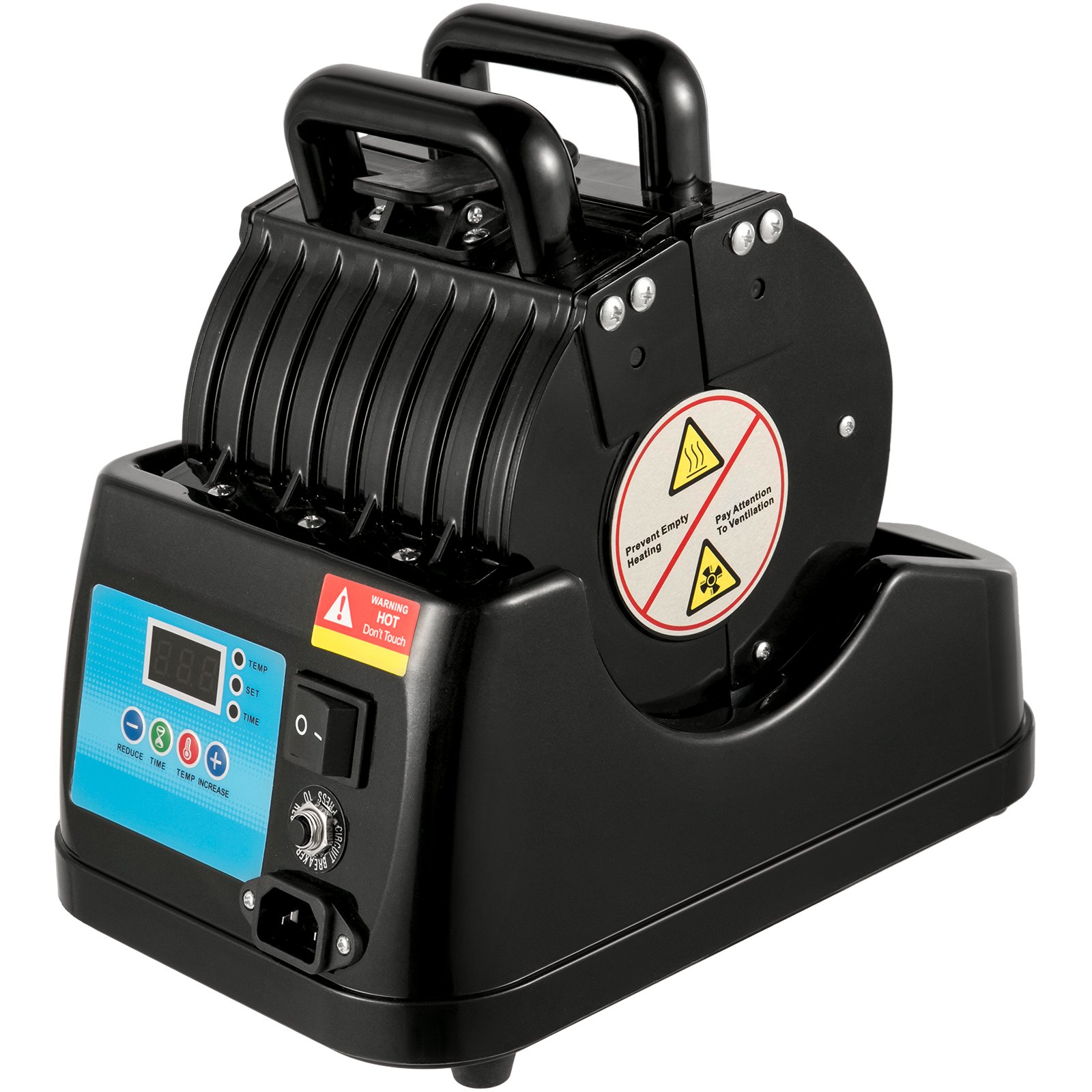 Prensa De Calor Para Botellas Tazas Con Temperatura 400 ℃ Cable 1,5 M Negro