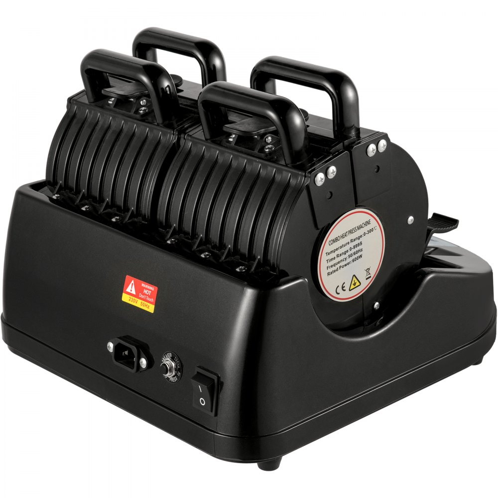 Prensa Térmica Para Tazas 1,200 W 300 ℃ Plancha Sublimación Pantalla Digital