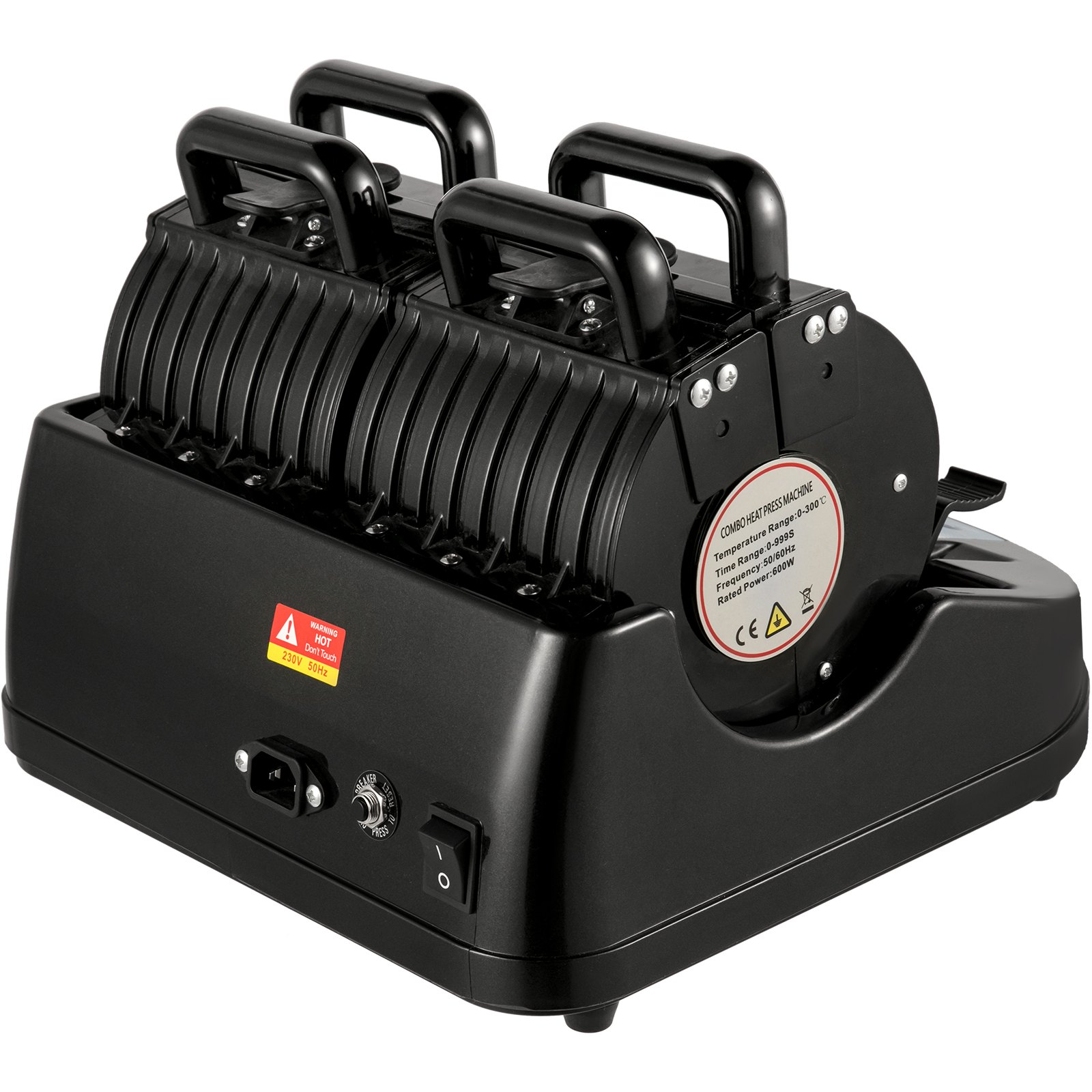 Prensa Térmica Para Tazas 1,200 W 300 ℃ Plancha Sublimación Pantalla Digital