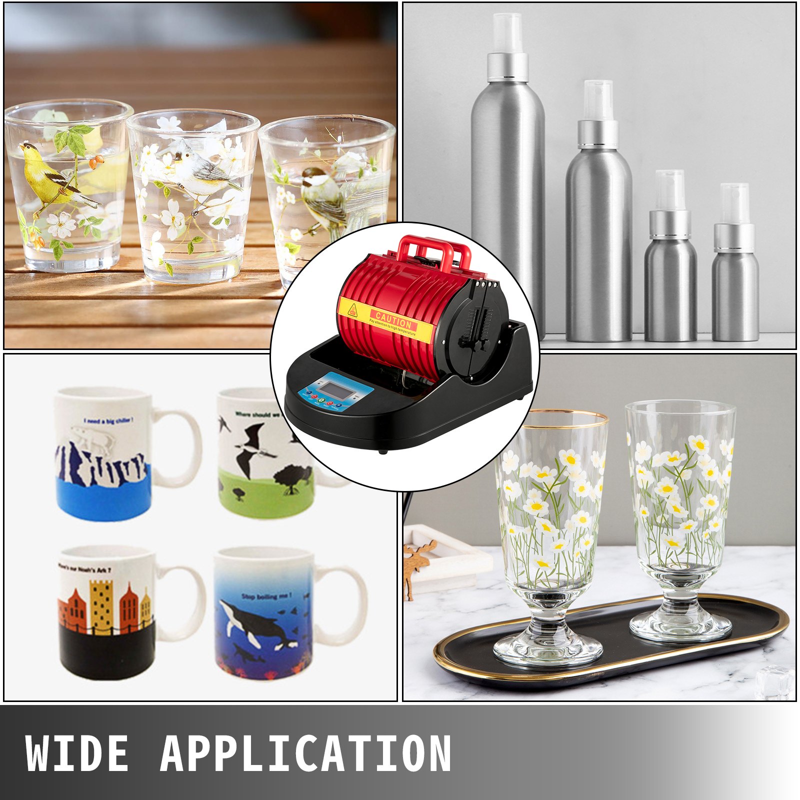 Impresora Sublimación Para Tazas 1,300 W Con Temperatura 300 ℃ Pantalla Digital