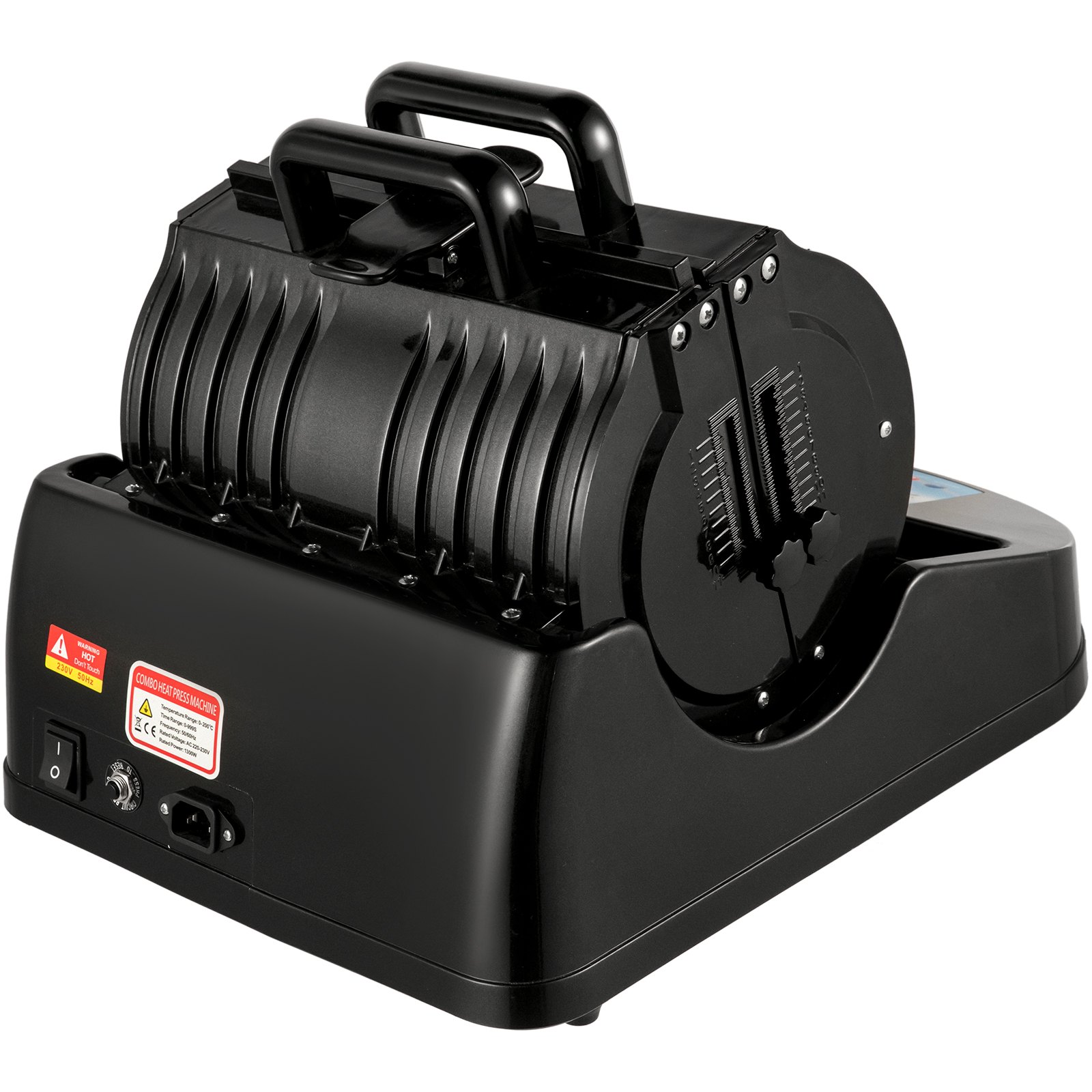 Prensa Térmica Para Tazas 1300 W 60 Hz Temperatura 300 ℃ Pantalla Digital Negro