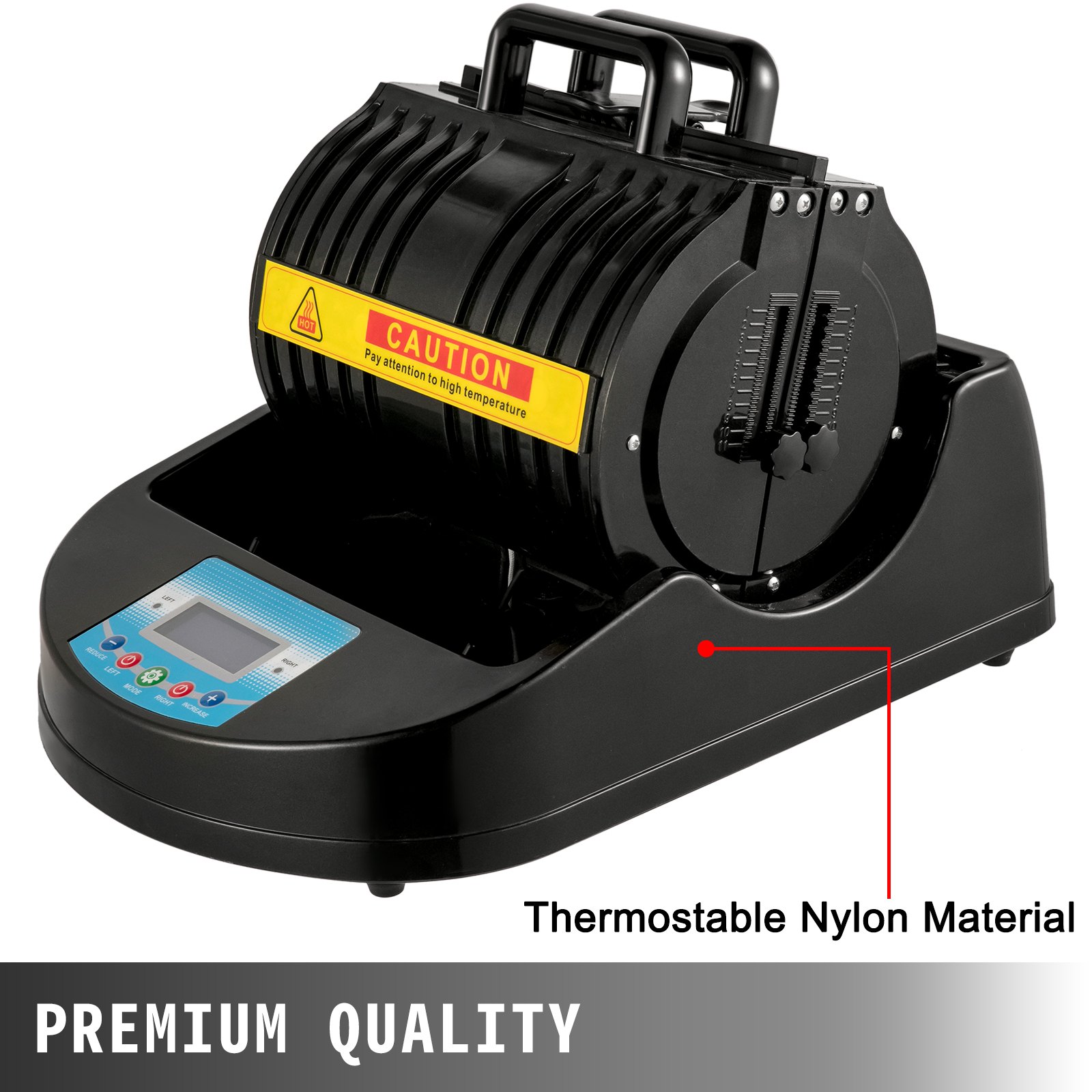 Prensa Térmica Para Tazas 1300 W 60 Hz Temperatura 300 ℃ Pantalla Digital Negro