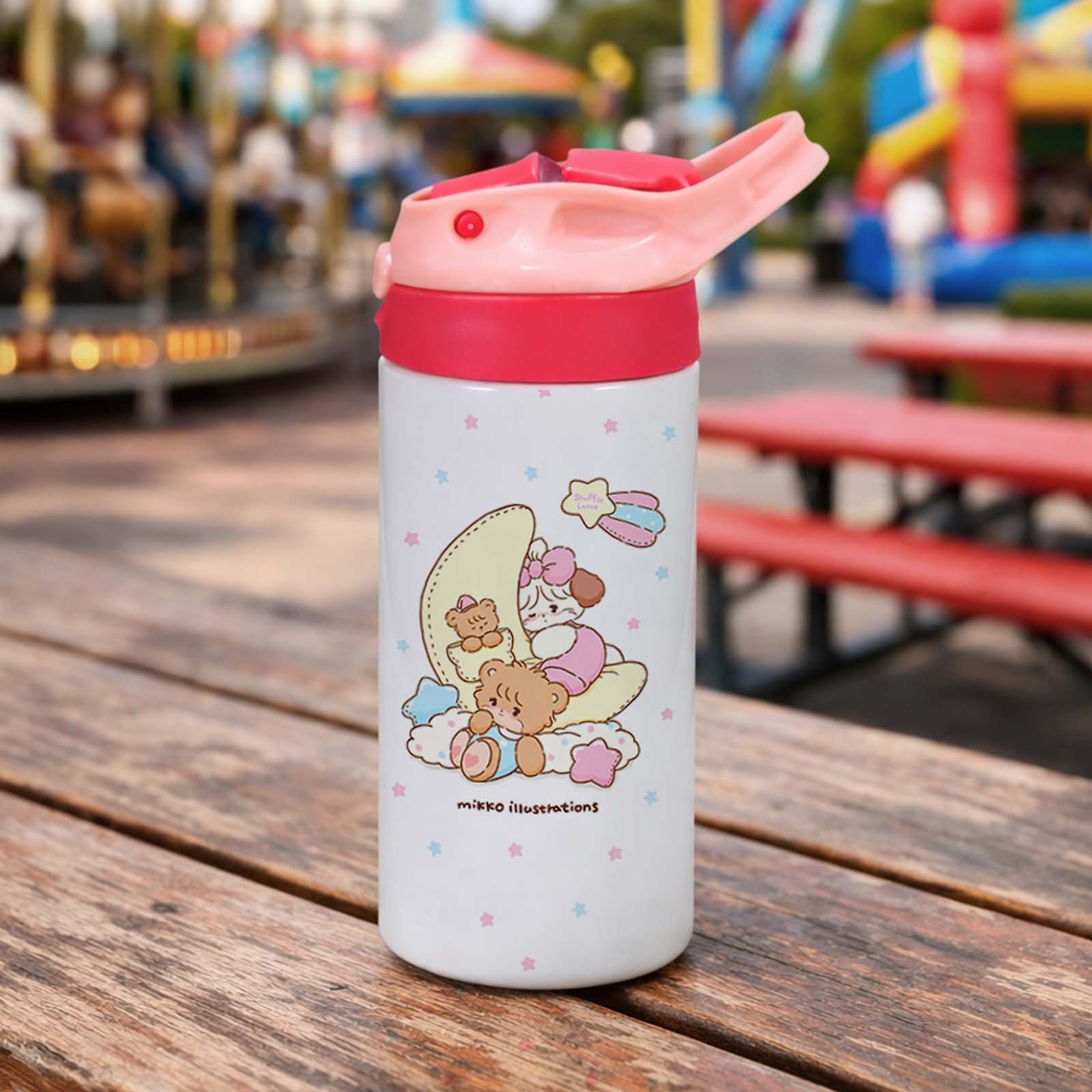 VEVOR Vasos de Sublimación 12 Piezas, Botellas de Agua para Niños de 355 ml de Acero Inoxidable, Apto para Uso Alimentario con Tapas y Pajitas, con Aislamiento de Doble Pared, para Manualidades