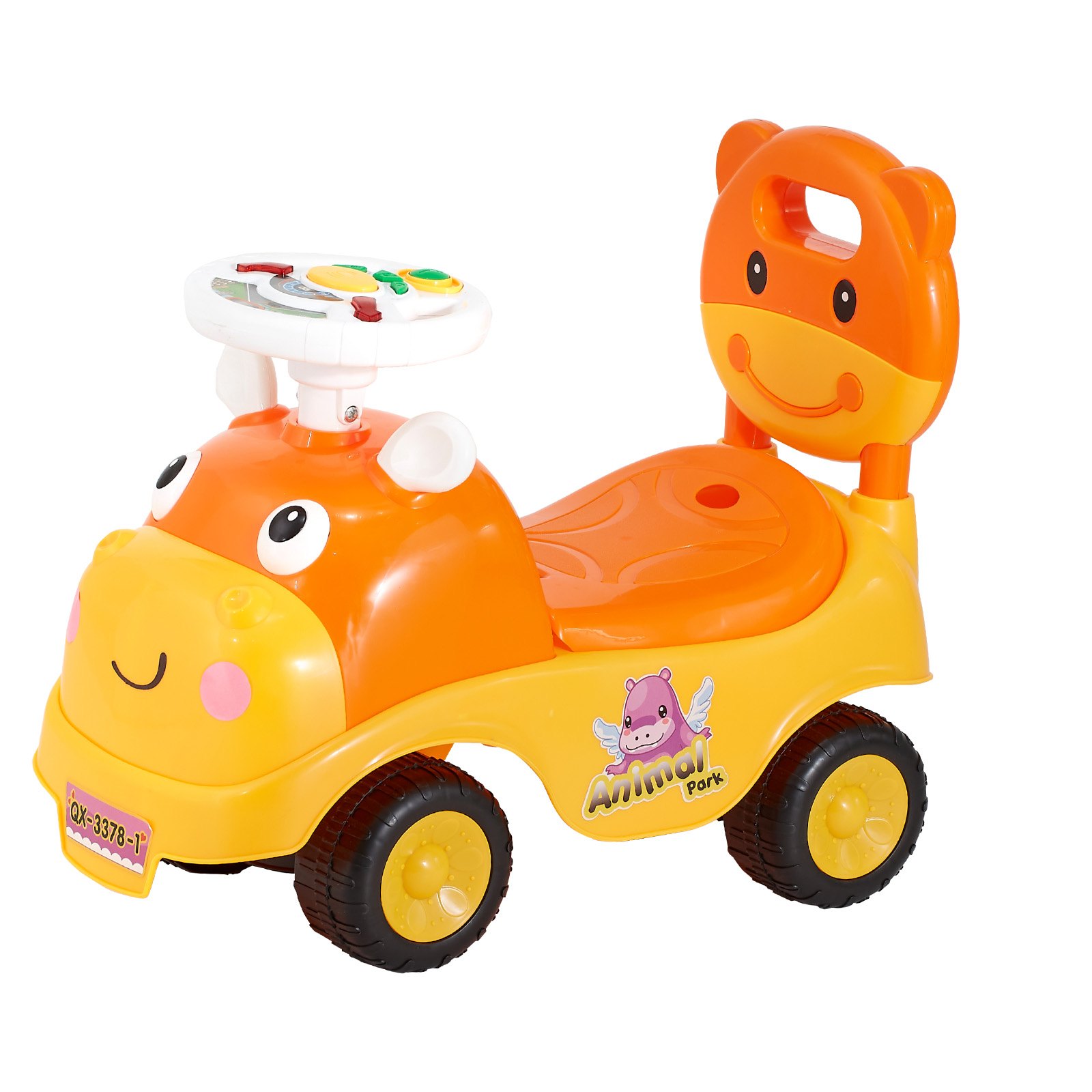 VEVOR Coche Correpasillos, Correpasillos para Niños 500 x 240 x 415 mm con Bocina y Música, Espacio de Almacenamiento Bajo el Asiento, Carga de 22 kg, Andador para Niños Pequeños de 19 a 36 Meses