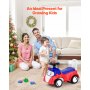 VEVOR Coche Correpasillos, 620 x 275 x 395 mm, Correpasillos para Niños con Música y Espacio de Almacenamiento Bajo el Asiento, Capacidad de Carga de 25 kg, Andador para Niños de 19 a 36 Meses, Rojo