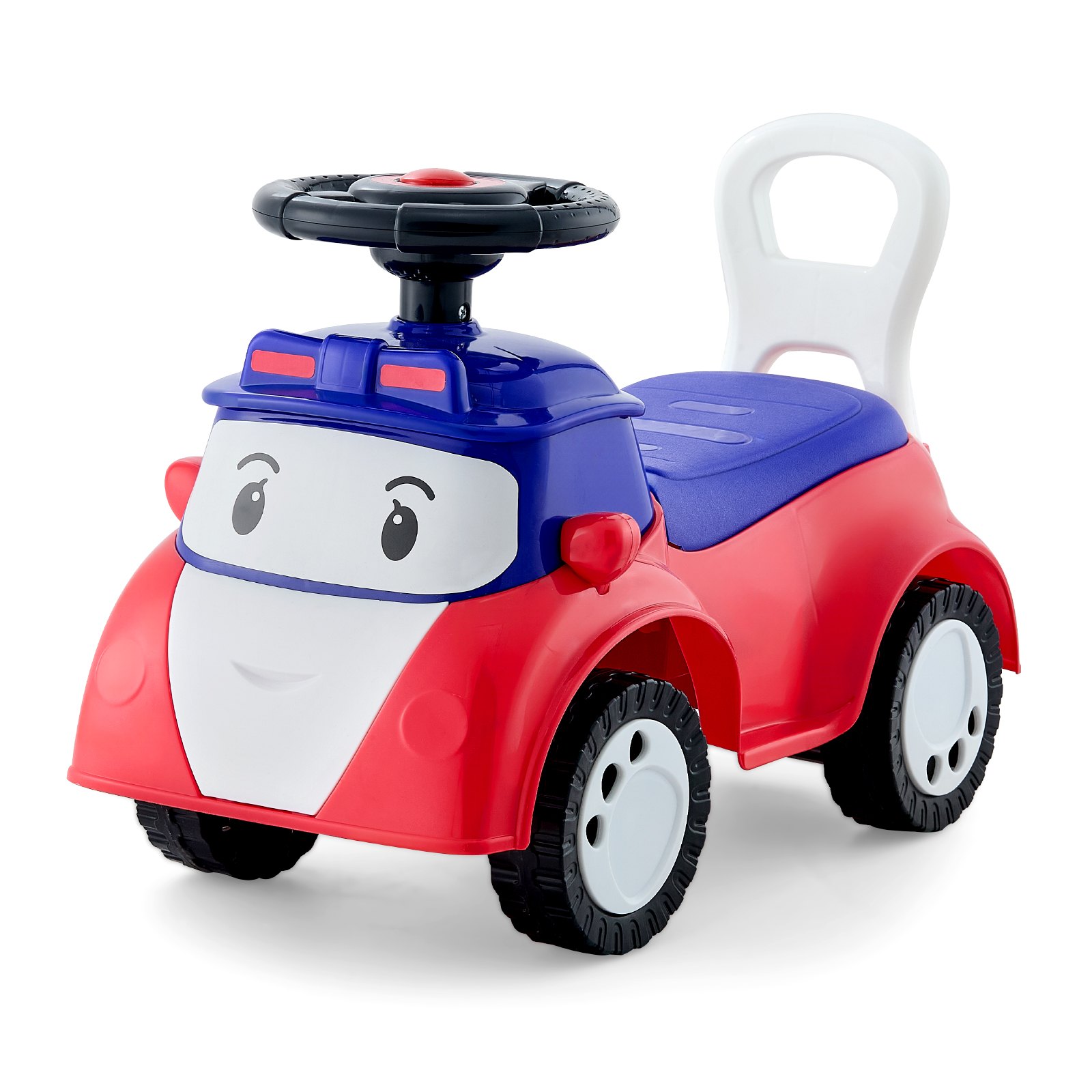 VEVOR Coche Correpasillos, 620 x 275 x 395 mm, Correpasillos para Niños con Música y Espacio de Almacenamiento Bajo el Asiento, Capacidad de Carga de 25 kg, Andador para Niños de 19 a 36 Meses, Rojo