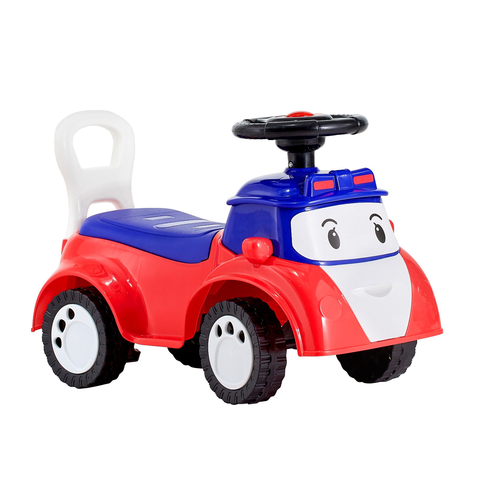 VEVOR Coche Correpasillos, 620 x 275 x 395 mm, Correpasillos para Niños con Música y Espacio de Almacenamiento Bajo el Asiento, Capacidad de Carga de 25 kg, Andador para Niños de 19 a 36 Meses, Rojo