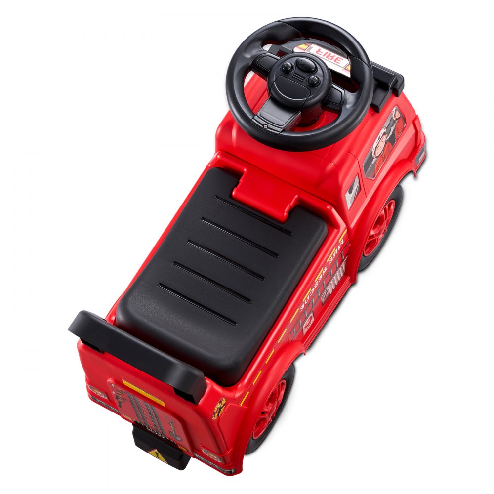 VEVOR Coche de paseo para niños pequeños, de 1 a 3 años, Ride Racer, juguete para montar para niños pequeños, coche clásico para niños con volante musical y almacenamiento debajo del asiento, juguete para montar para niños y niñas, rojo
