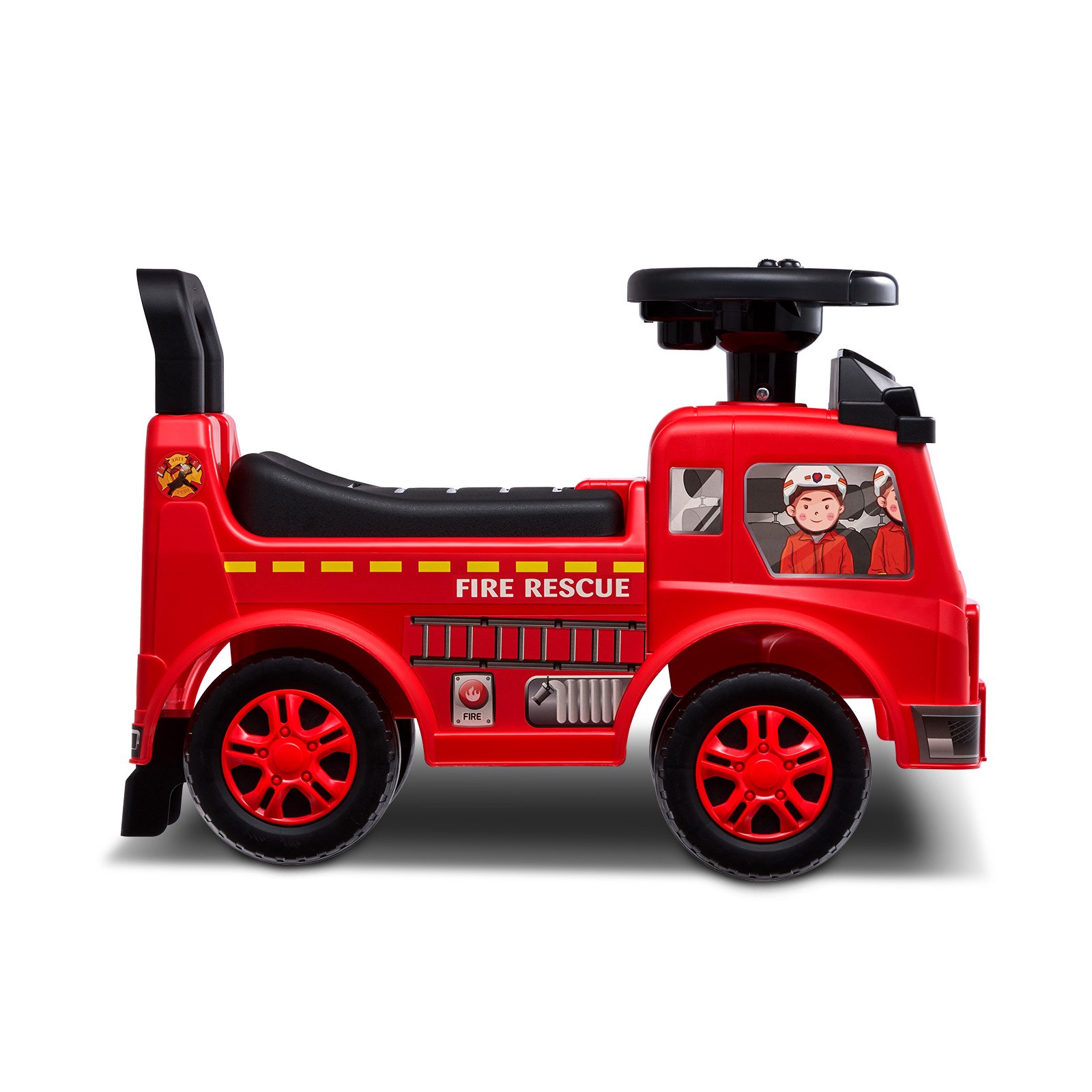 VEVOR Coche de paseo para niños pequeños, de 1 a 3 años, Ride Racer, juguete para montar para niños pequeños, coche clásico para niños con volante musical y almacenamiento debajo del asiento, juguete para montar para niños y niñas, rojo