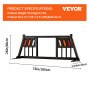 VEVOR Rejilla de Protección de Luneta Trasera Acero de Aleación 185x66x6,35 cm Tope de Carga para Camioneta Barrera de Protección con Recubrimiento de Polvo Negro para Chevrolet Silverado 1500