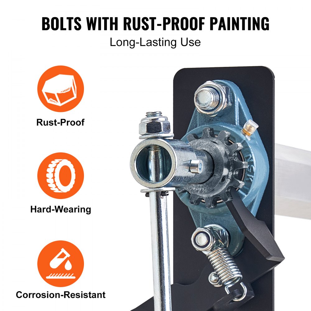 VEVOR Kit de rodillos de lona con manivela, kit de rodillos de lona de aleación de aluminio de 5'-8' con mango envuelto en esponja de 7" para camiones volquete, remolques