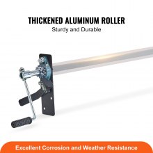 VEVOR Kit de rodillos de lona con manivela, kit de rodillos de lona de aleación de aluminio de 5'-8' con mango envuelto en esponja de 7" para camiones volquete, remolques