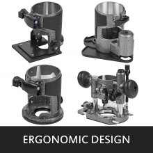 VEVOR Kit de Enrutador Compacto de Arranque Suave de 710 W con Velocidad 10.000-30.000 RPM Fresadora de Madera Rebajadora Eléctrica multifunción con base de refrigeración y base inclinada y base Offset