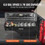 VEVOR Caja de Herramientas para Camión 25 L ABS Caja de Almacenamiento con Cerradura y Llave para Almacenamiento de Volcado de Coche, Compatible con Ford F-150 2015-2021, Lado del Pasajero, Negro